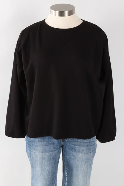 Stretch Terry Sweatshirt - Black