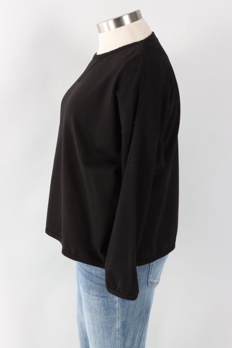 Stretch Terry Sweatshirt - Black