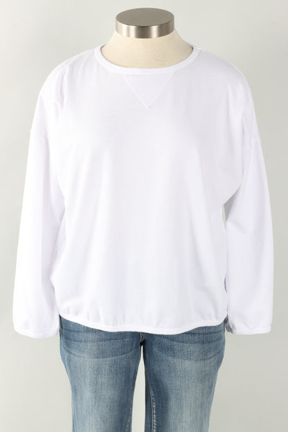 Stretch Terry Sweatshirt - White