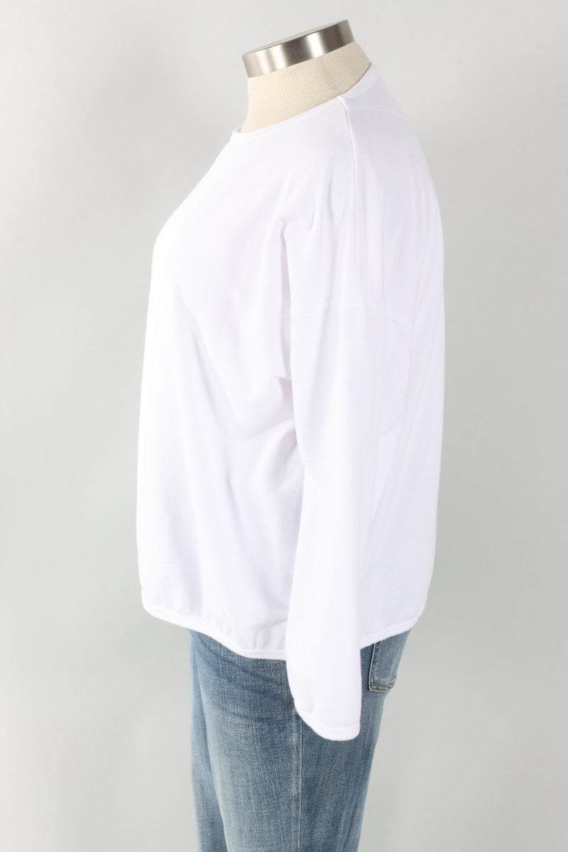 Stretch Terry Sweatshirt - White