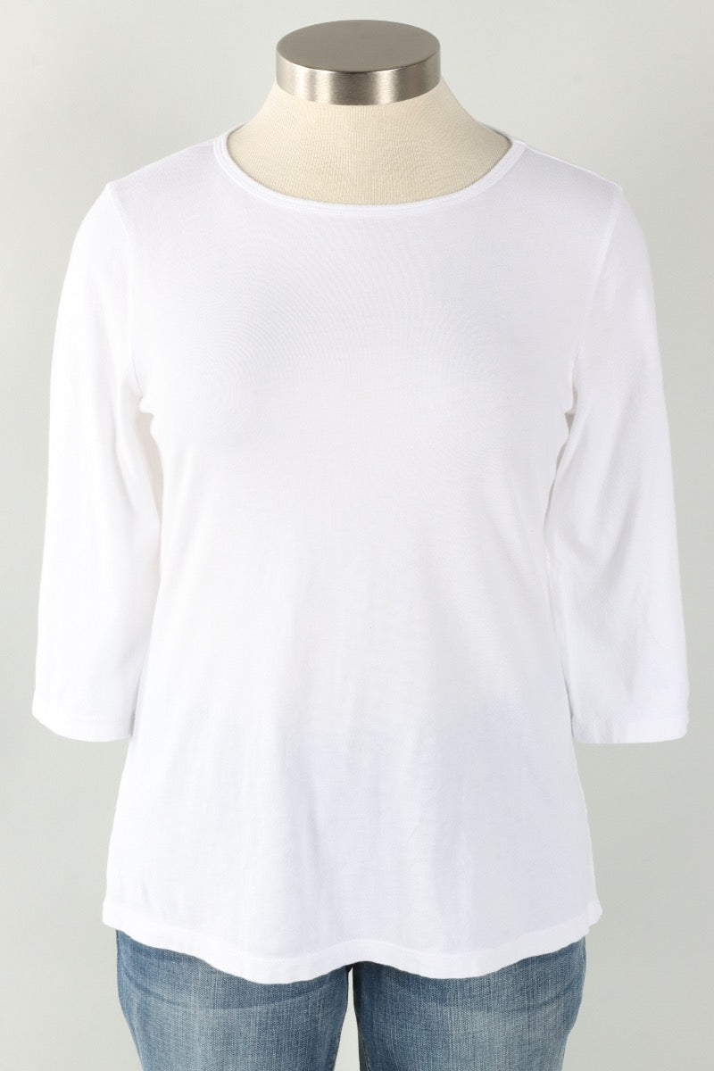 Boatneck Tee - White