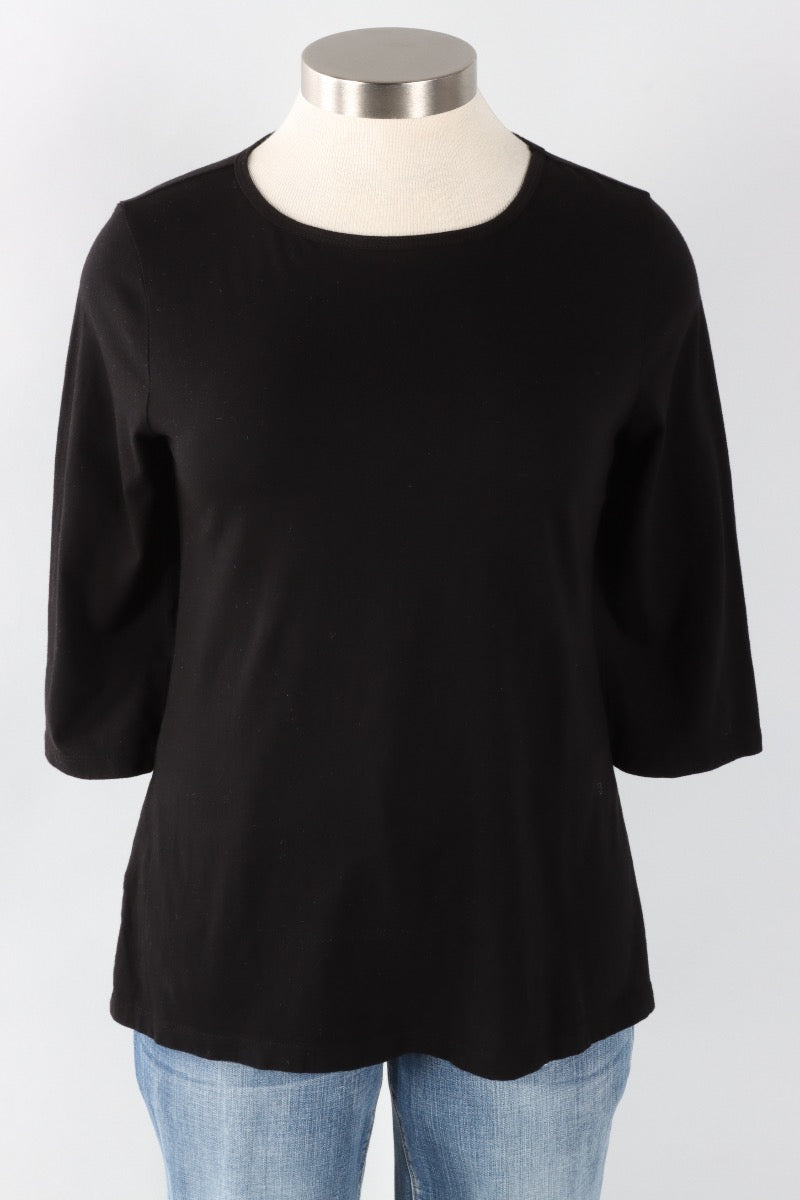 Boatneck Tee Plus - Black