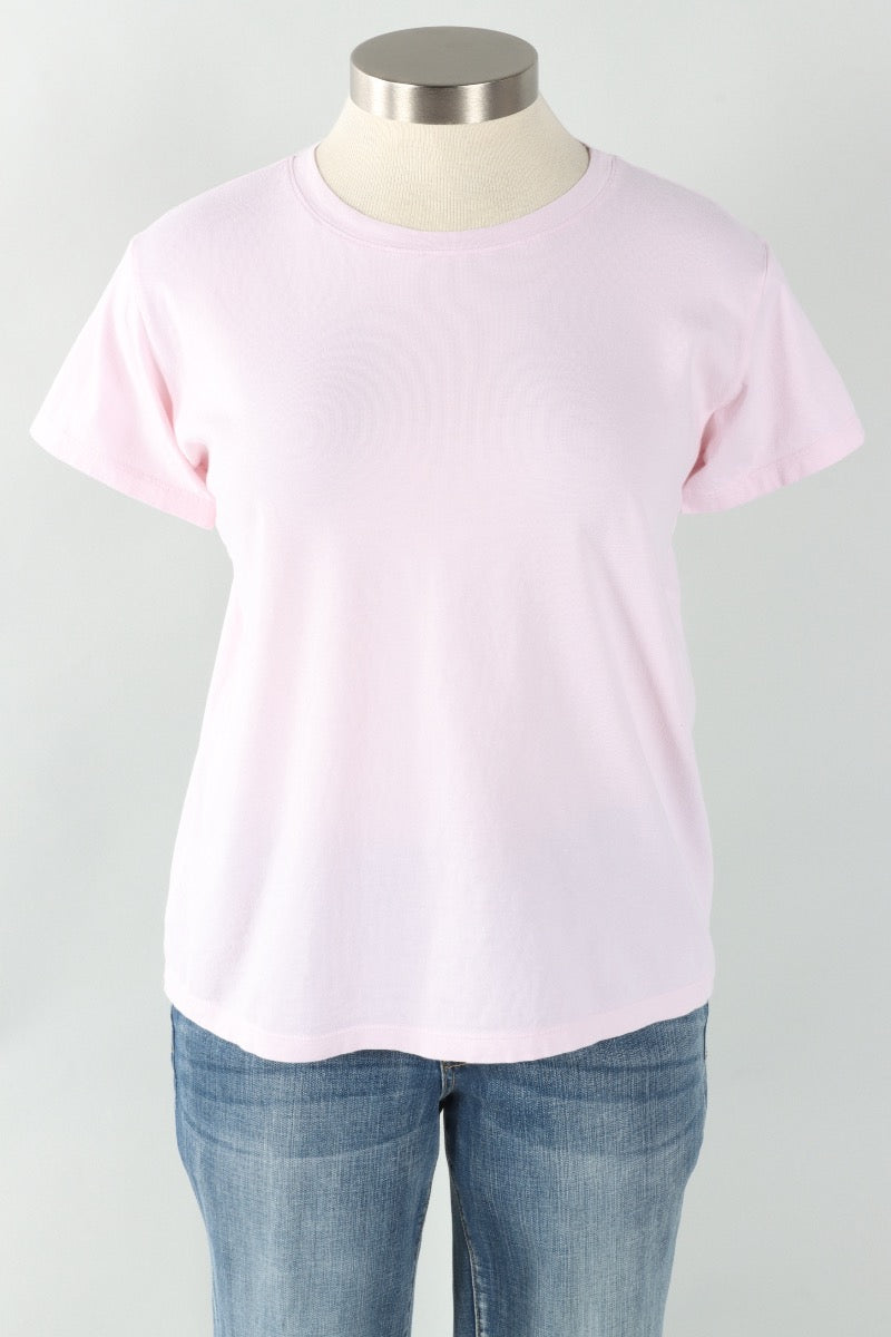 Short Sleeve Crew Plus - Heaven Pink