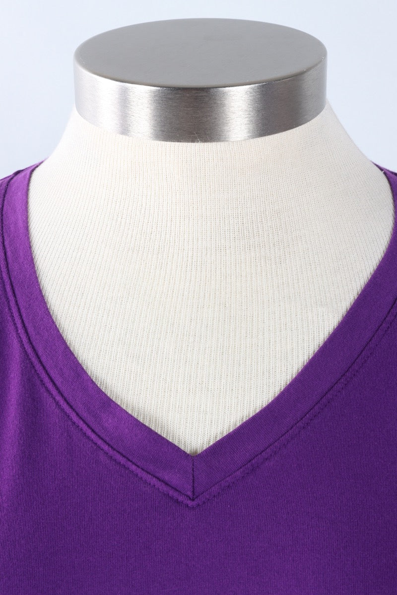 Short Sleeve V-Tee Plus - Violet