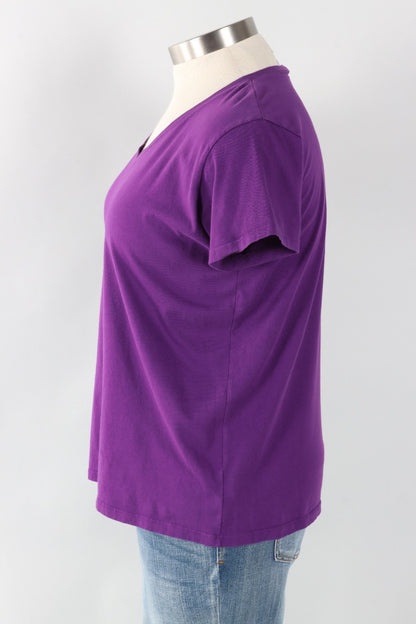 Short Sleeve V-Tee - Violet