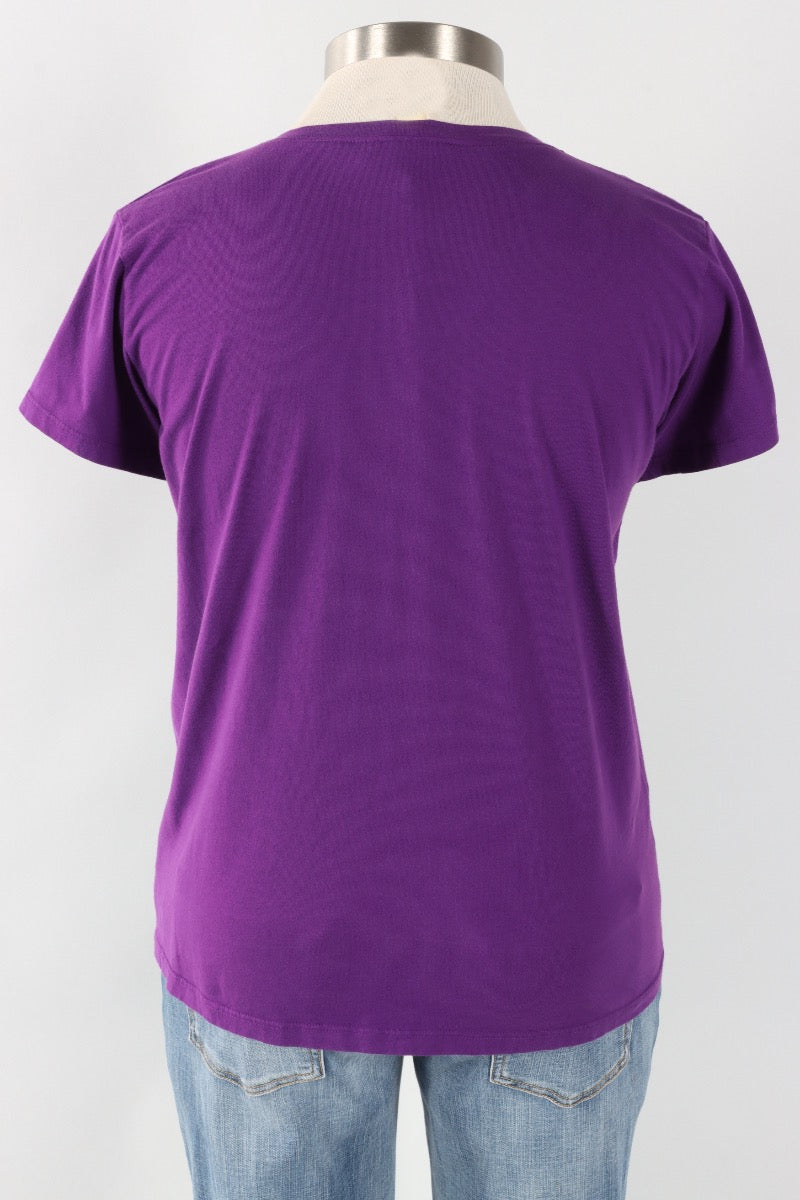 Short Sleeve V-Tee Plus - Violet