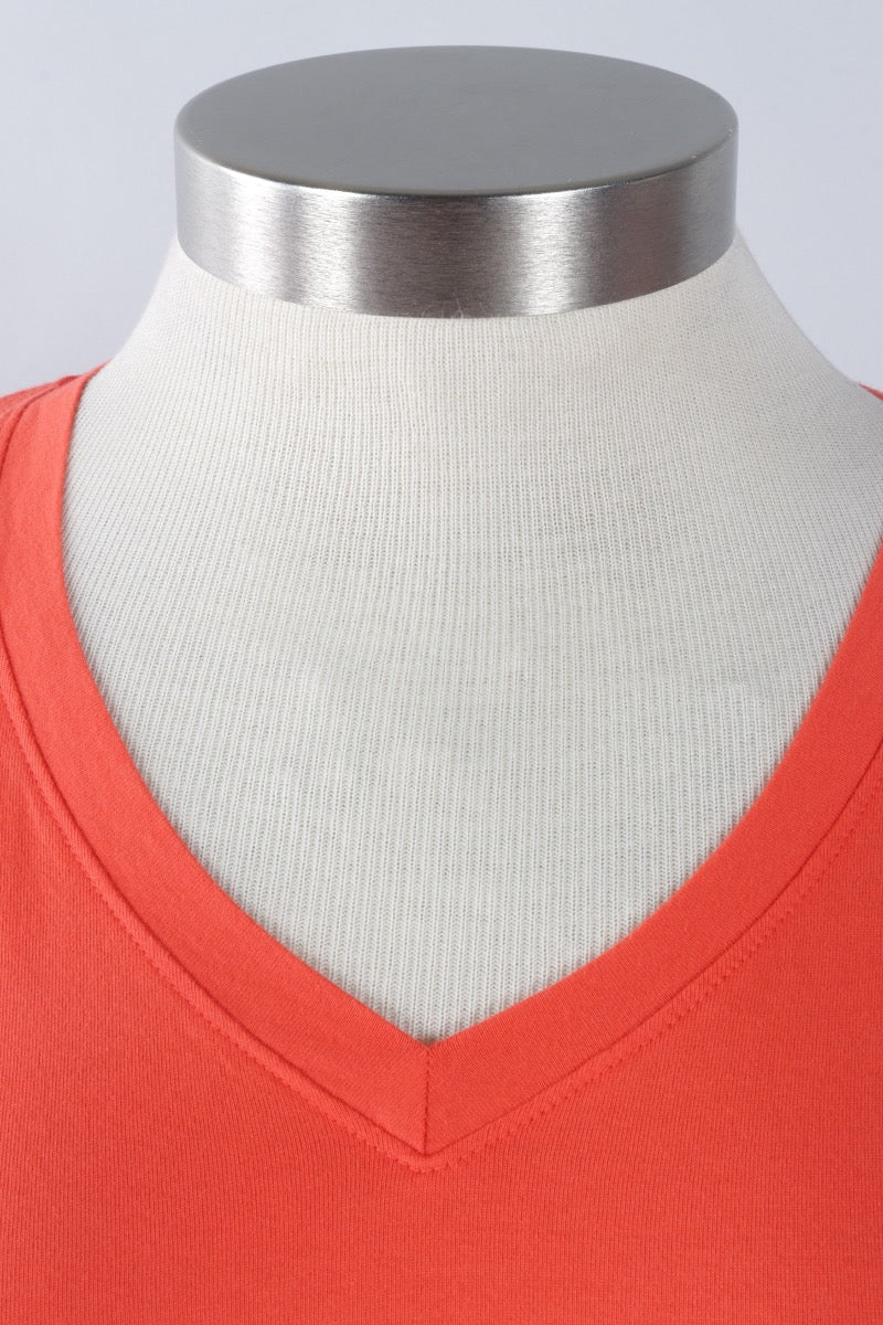 Short Sleeve V-Tee Plus - Poppy