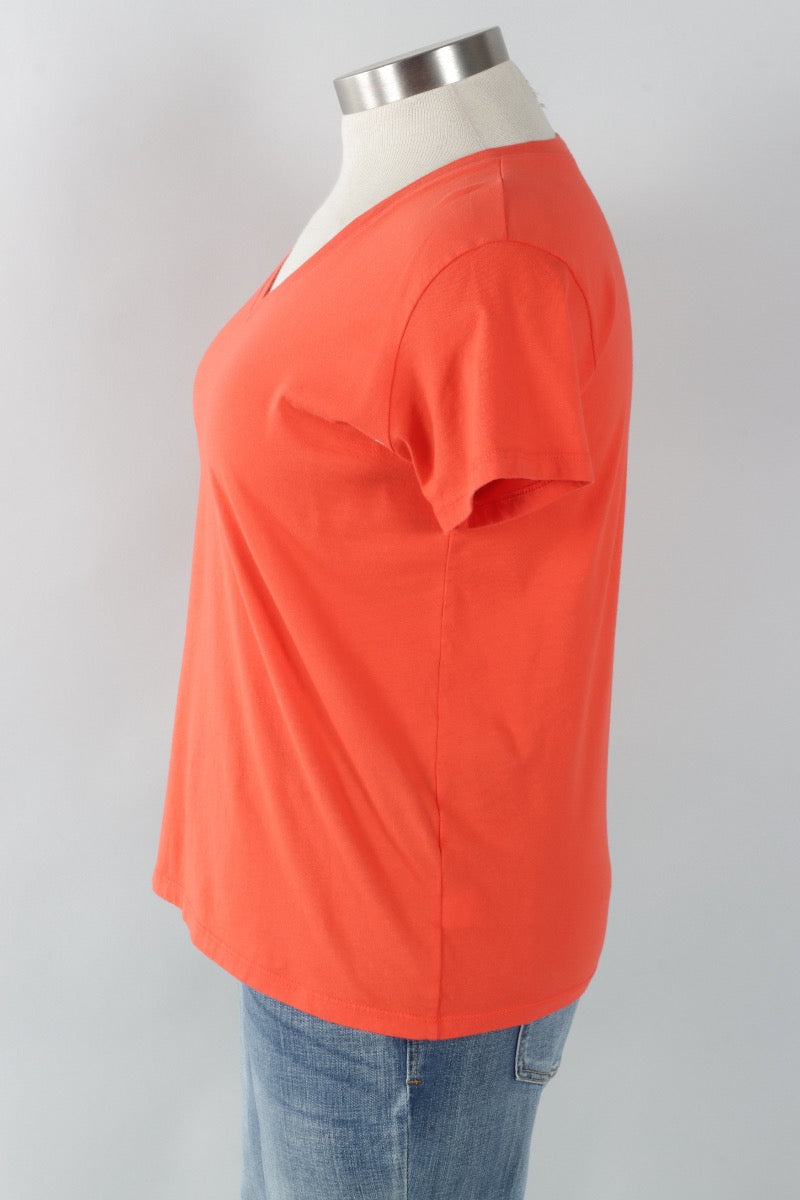 Short Sleeve V-Tee Plus - Poppy
