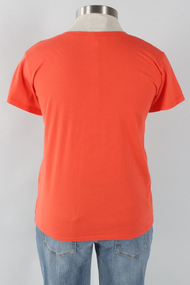 Short Sleeve V-Tee - Poppy