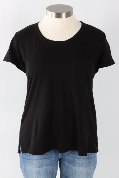 High Low Pocket Tee - Black