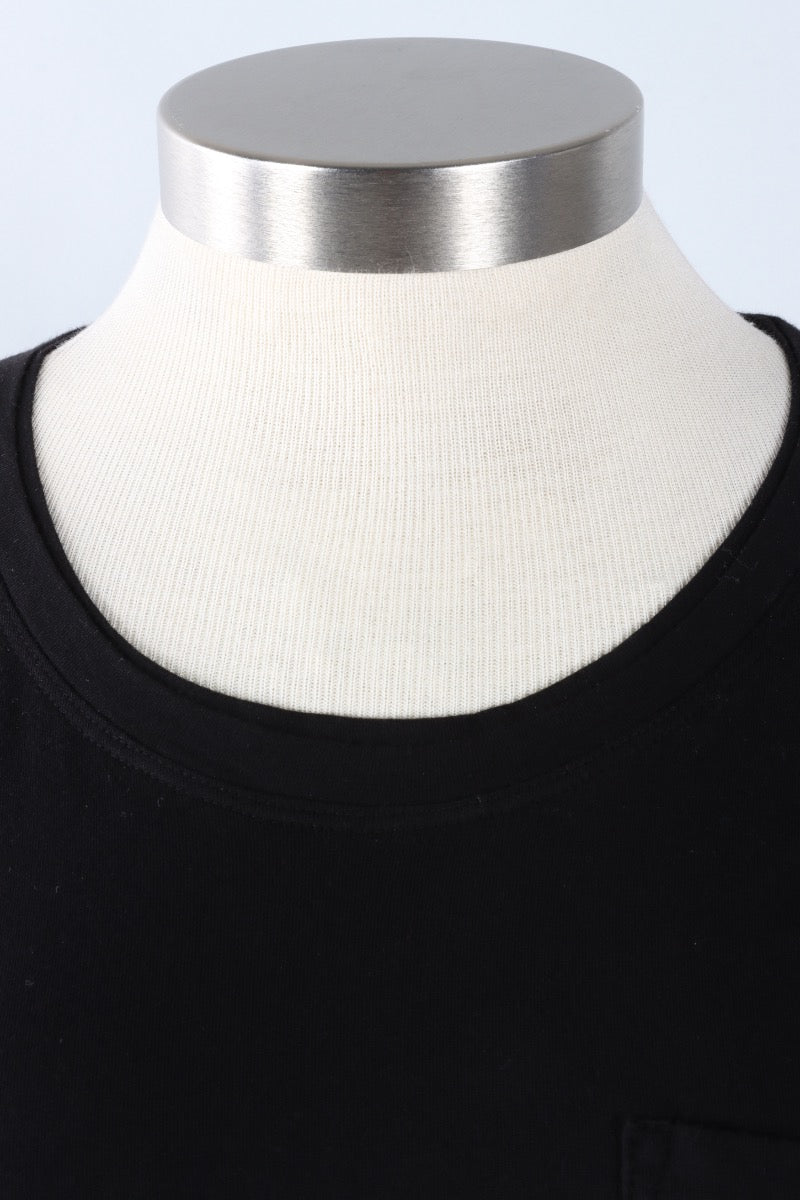 High Low Pocket Tee - Black