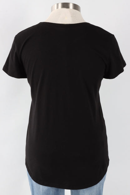 High Low Pocket Tee - Black
