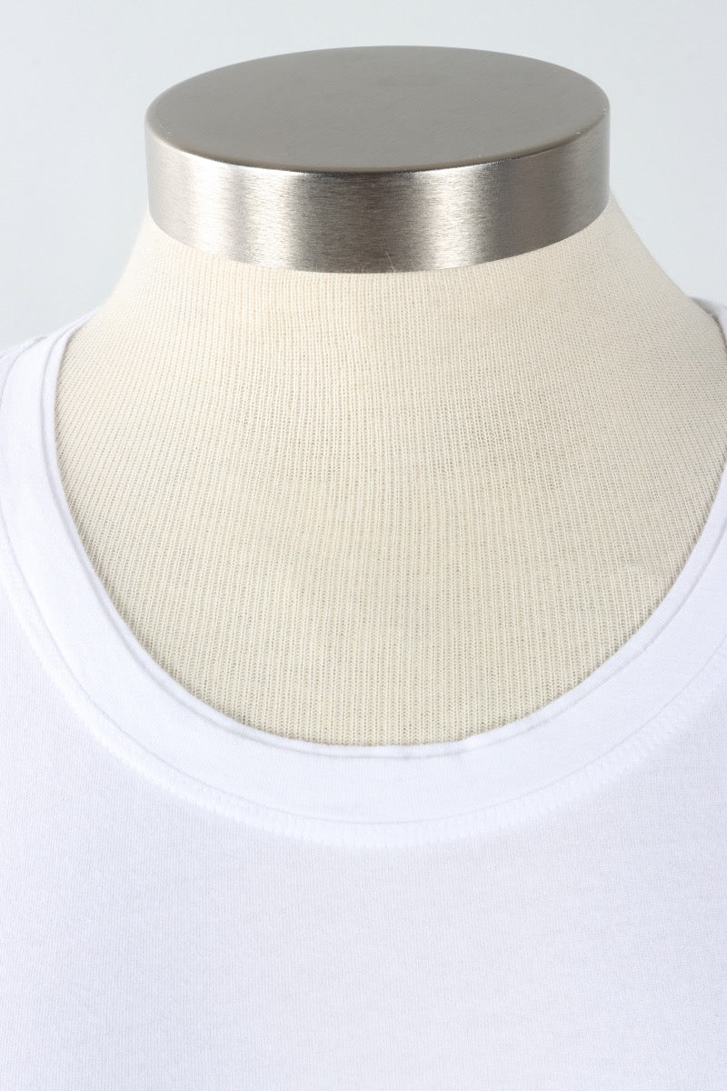 High Low Pocket Tee - White