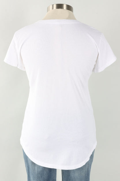 High Low Pocket Tee - White