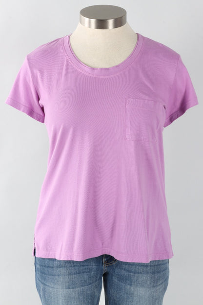 High Low Pocket Tee - Tulip