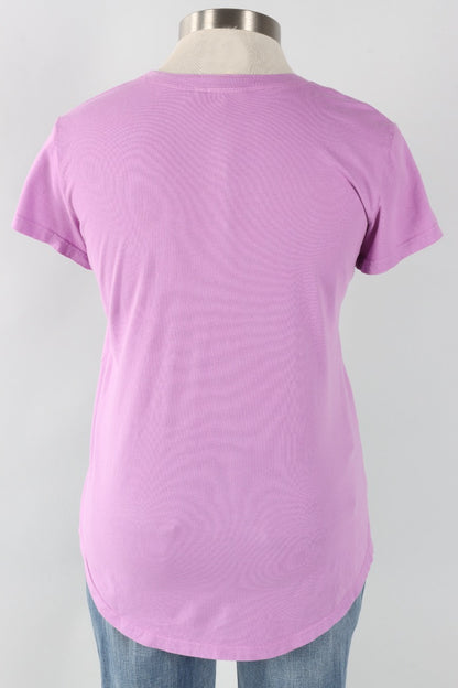 High Low Pocket Tee - Tulip