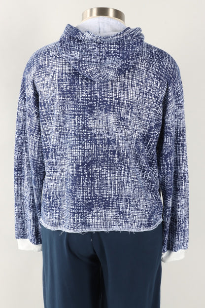 Hoodie Pullover - White Maze Print