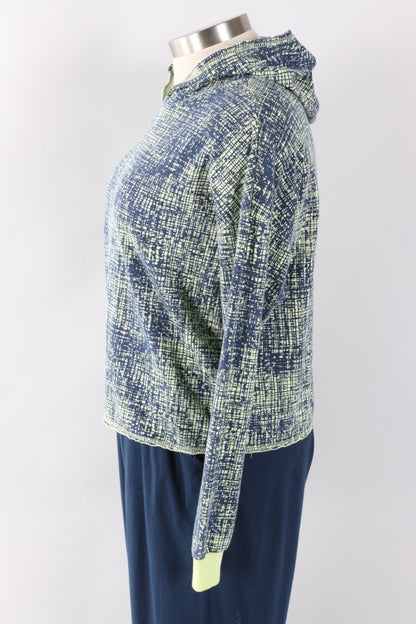 Hoodie Pullover Plus - Sunny Maze Print