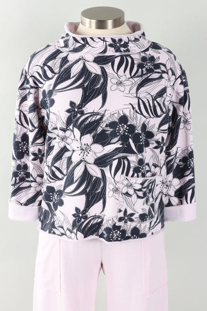 Relax Yoga Top - Heaven Pink Mallorca Print
