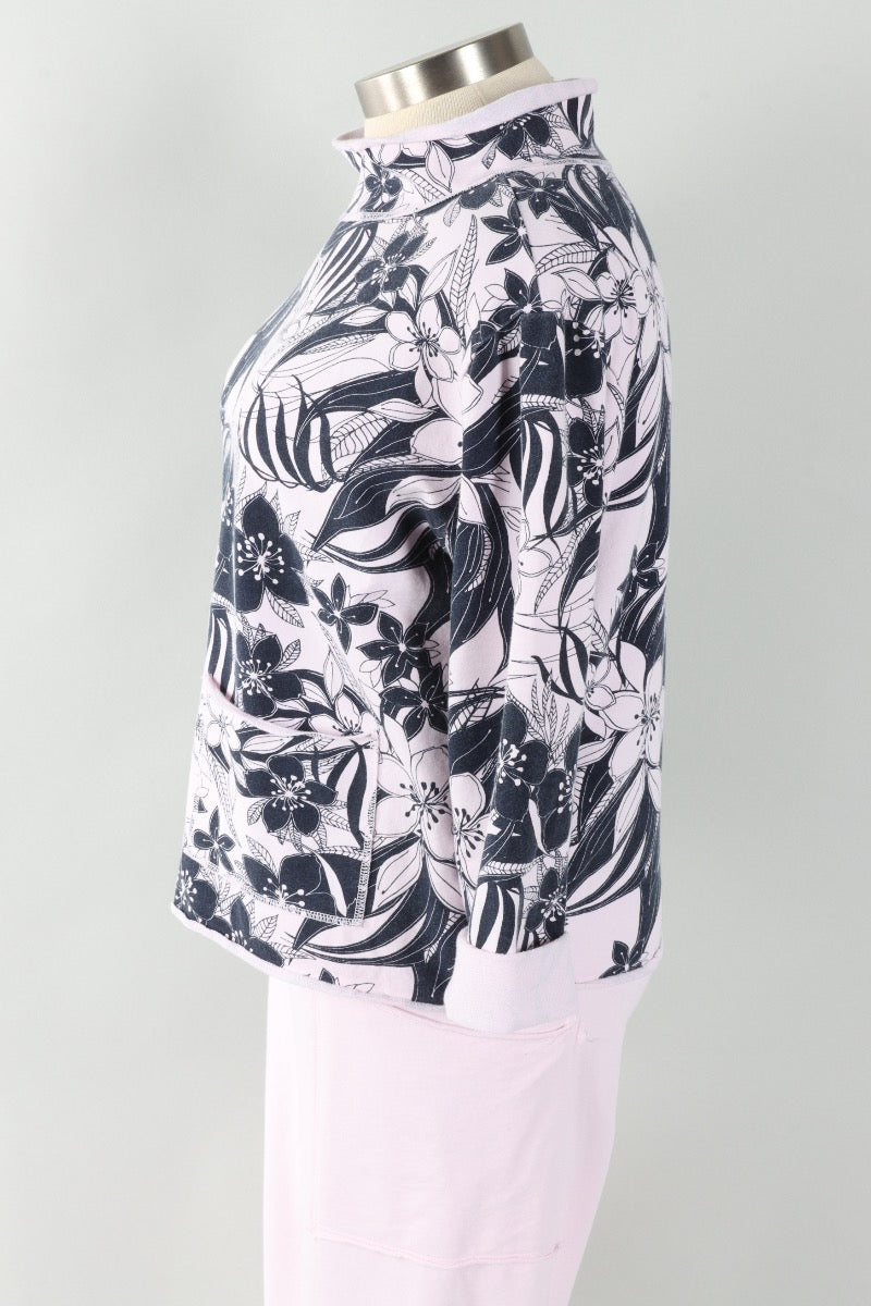 Relax Yoga Top - Heaven Pink Mallorca Print