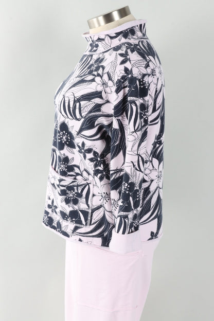 Relax Yoga Top - Heaven Pink Mallorca Print