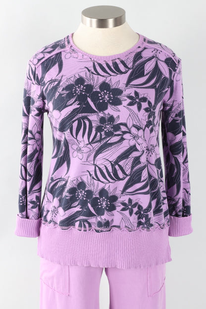 Split Tunic Plus - Tulip Mallorca Print