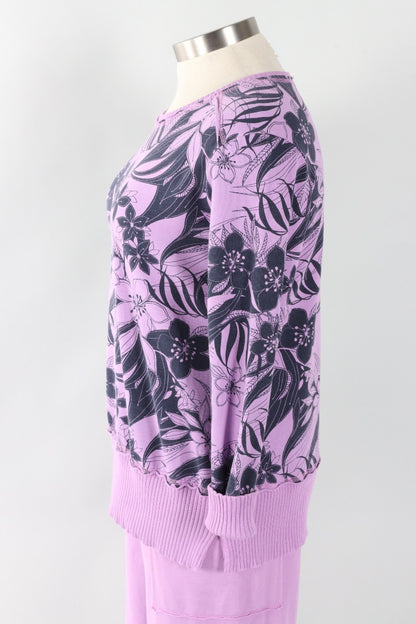 Split Tunic Plus - Tulip Mallorca Print