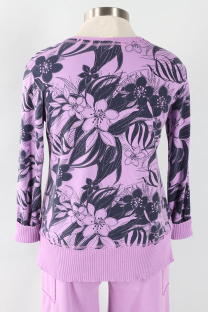Split Tunic Plus - Tulip Mallorca Print