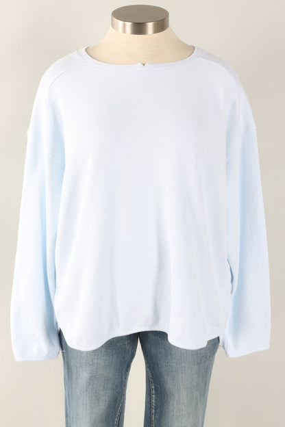Drop Shoulder Top Plus - Powder Blue