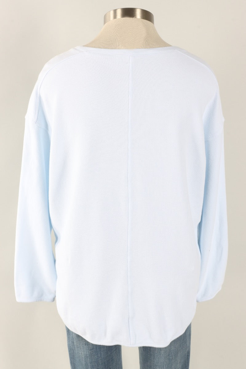 Drop Shoulder Top Plus - Powder Blue
