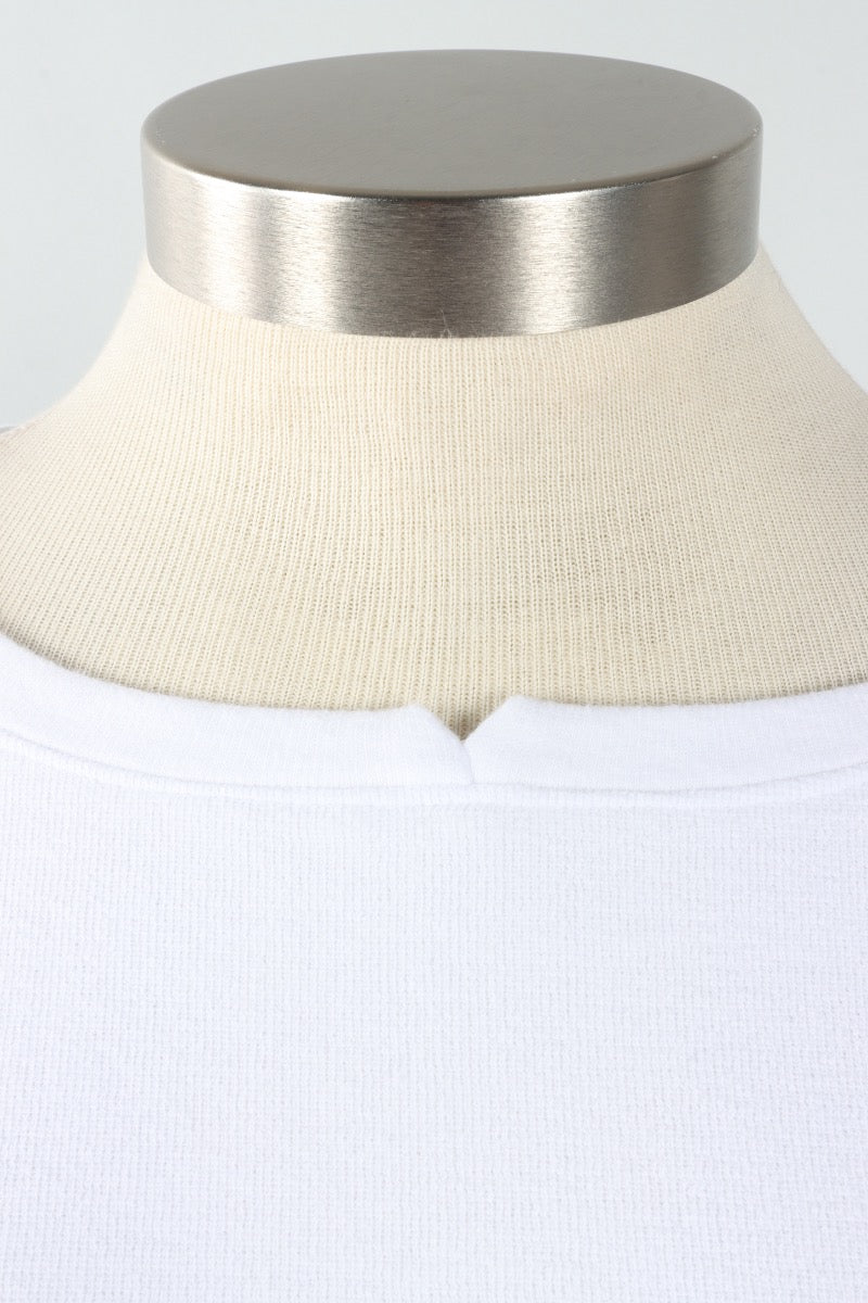 Drop Shoulder Top Plus - White
