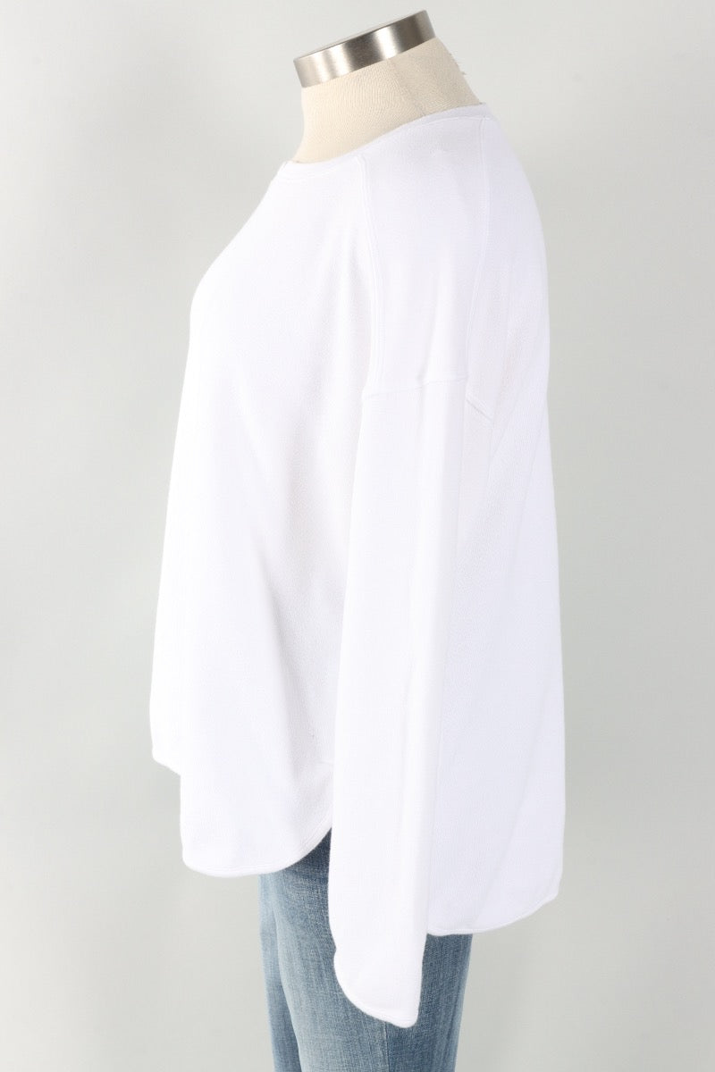 Drop Shoulder Top - White