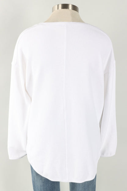 Drop Shoulder Top - White