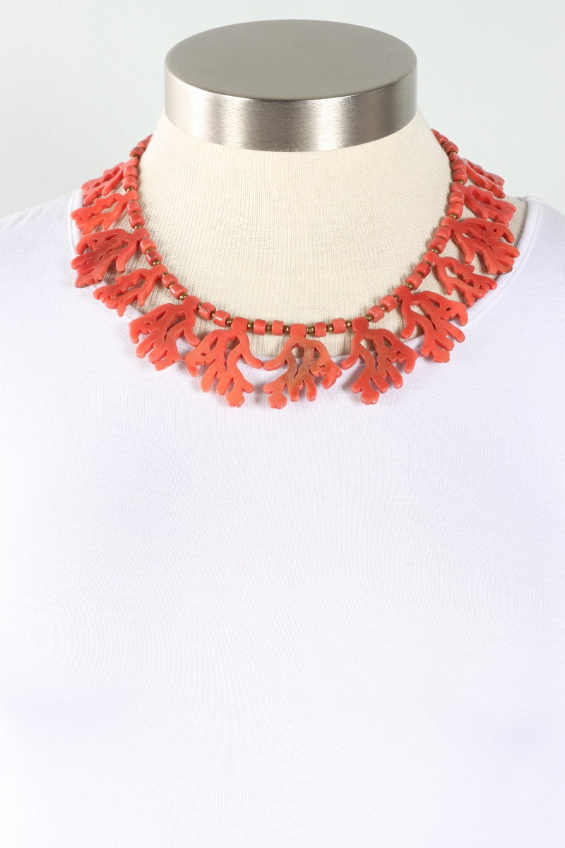 Addison Necklace - Poppy & Coral