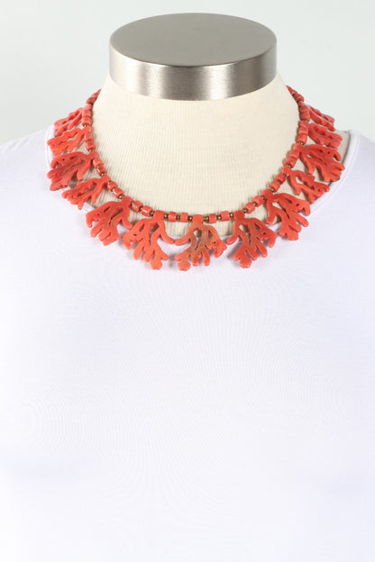 Addison Necklace - Poppy & Coral