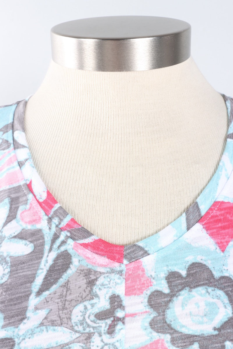 Sleeveless Seamed Dress - Poppy Fiji Floral
