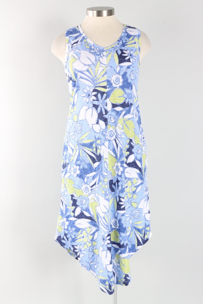 Sleeveless Seamed Dress - Resort Fiji Floral