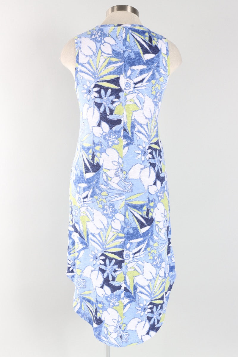 Sleeveless Seamed Dress - Resort Fiji Floral