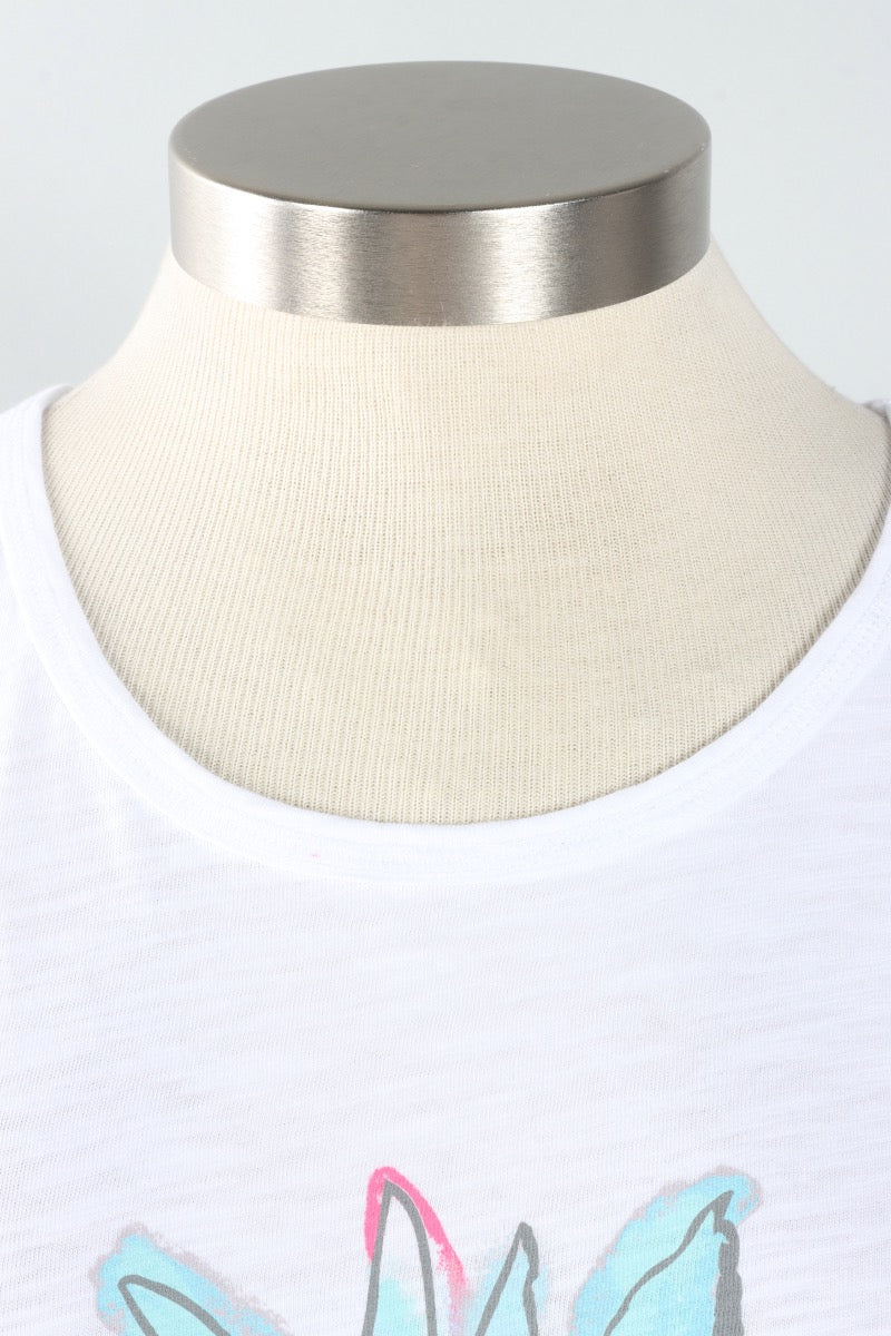 Cuff Sleeve Tee - White