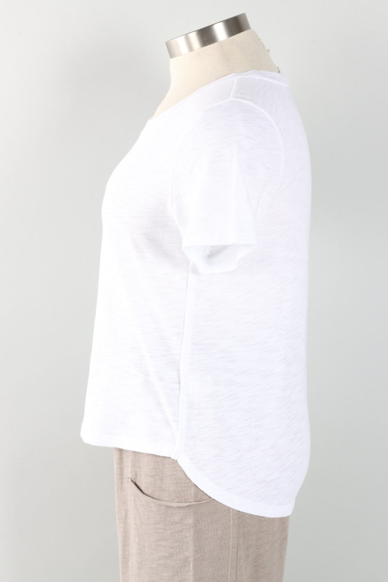 High-Lo Tee - White