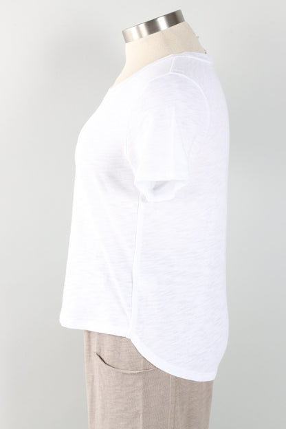 High-Lo Tee - White