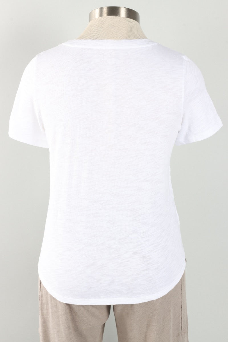 High-Lo Tee - White