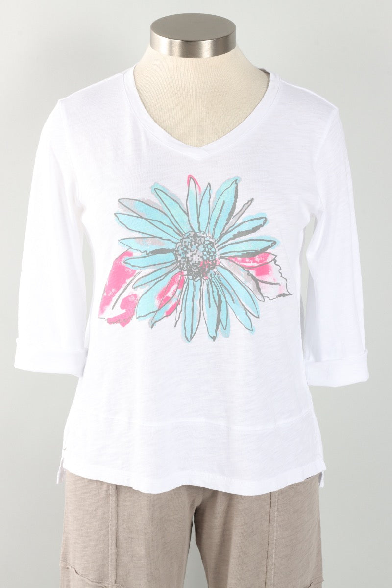 Easy V Tee - White
