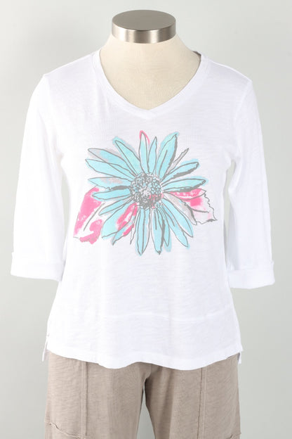 Easy V Tee - White