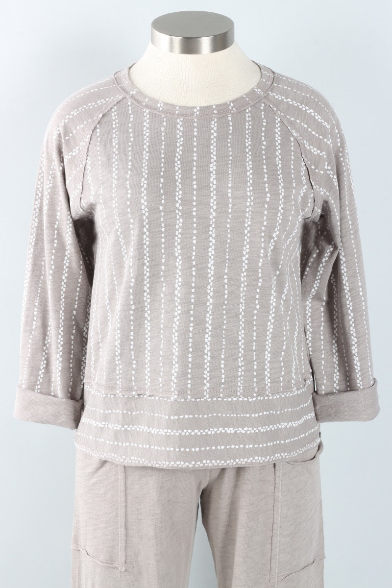 Lookout Pullover - Fog Stripe