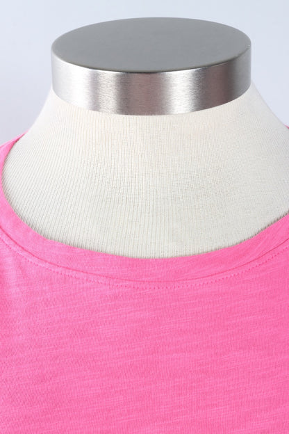 Shibori Heart Boxy Tee - Cosmo