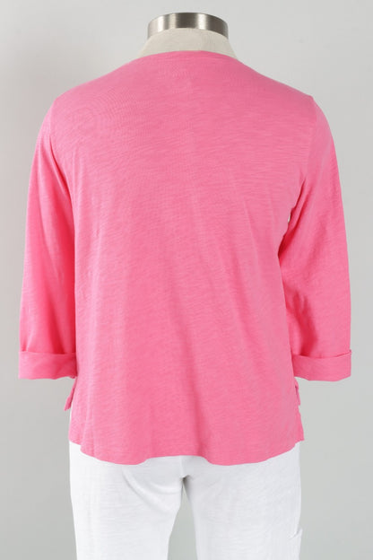 Shibori Heart Boxy Tee - Cosmo