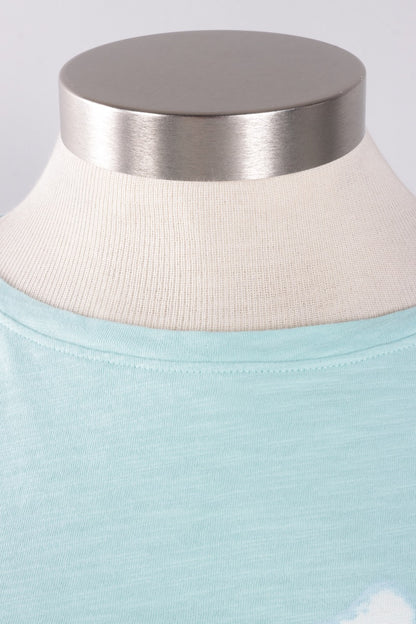 Shibori Heart Boxy Tee - Mint