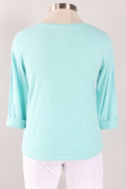 Shibori Heart Boxy Tee - Mint