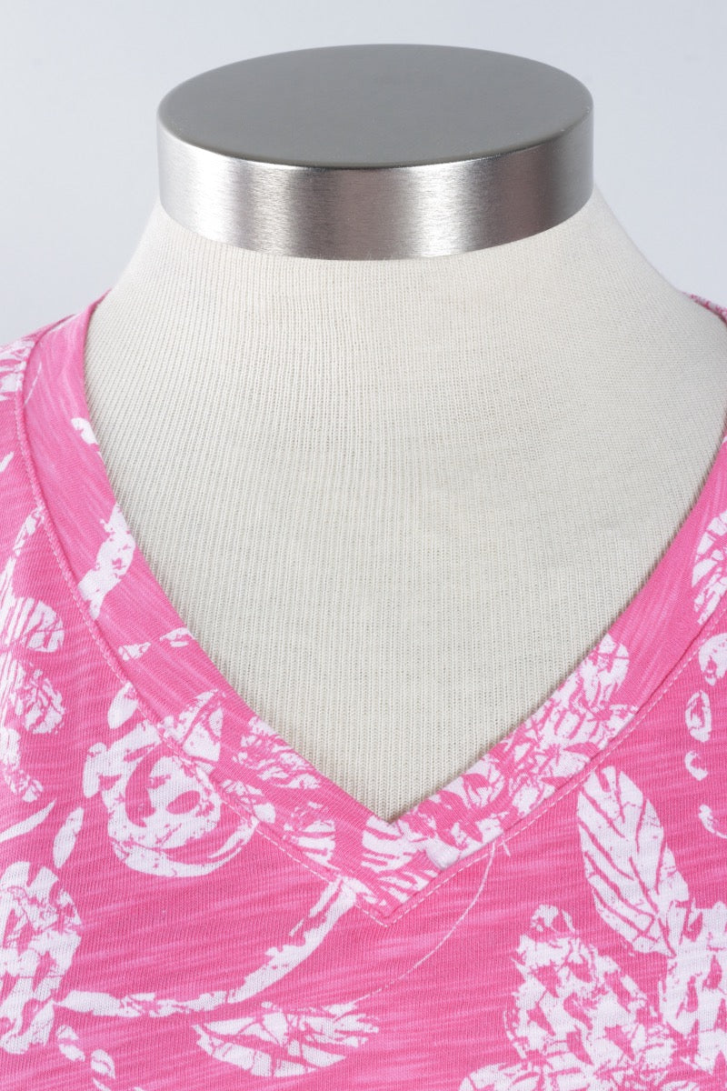 Boxy V-Neck - Cosmo Vintage Scroll